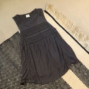 O’Neill Gray/Brown Tank with Crochet Details